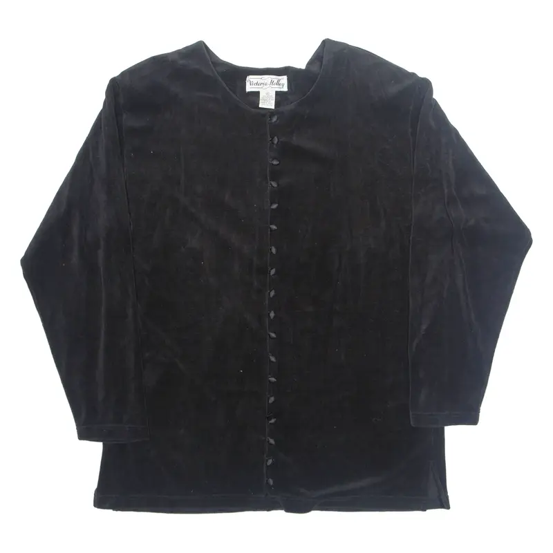 VICTORIA HOLLEY Womens Blouse Black Long Sleeve XL