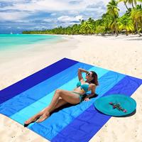Stripe Pattern Waterproof Beach Blanket, 1 Count Lightweight & Sandproof Picnic Mat for Travel, Camping, Hiking, Stylish Stri...