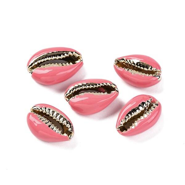 Electroplated Cowrie Shell Beads