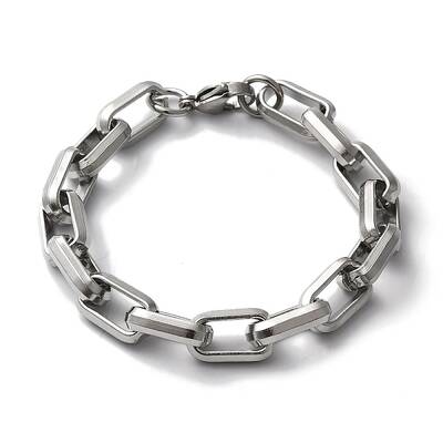 Non-Tarnish 201 Stainless Steel Cable Chain Bracelets for Women Men