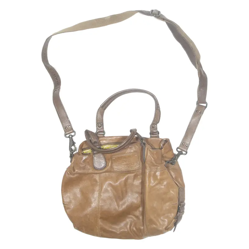 AUNTS & UNCLES Womens Shoulder Bag Brown Leather