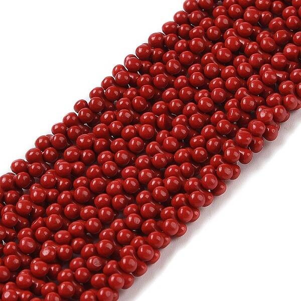 Dyed Synthetic Coral Beads Strands
