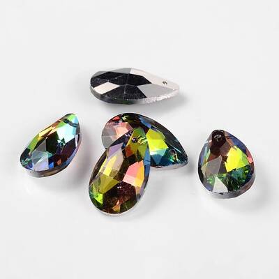 Faceted Teardrop Glass Pendants
