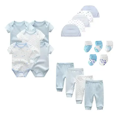 Fashion Unisex Baby Boy Girl Layette Sets Bodysuits Pants And Accessories 19 Packs Comfort Infant Outfit New Born Essentials