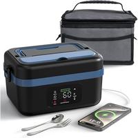 Cordless Electric Lunch Box for Adults, Men & Women, Heated Lunch box Battery Powered with 1L Container, Self Heating Lunch B...