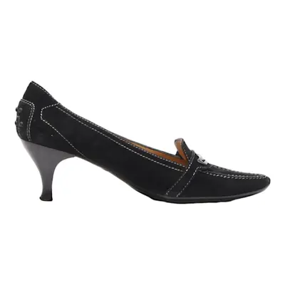 TODS Pump Heels Black Leather Womens UK 5.5