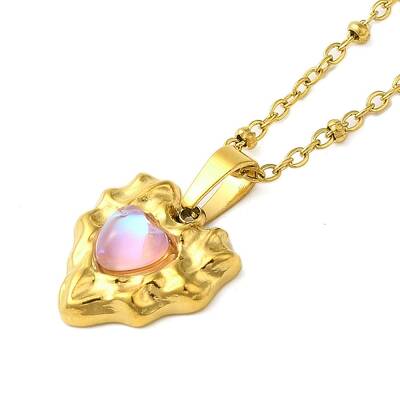 304 Stainless Steel Cubic Zirconia Pendant Necklaces