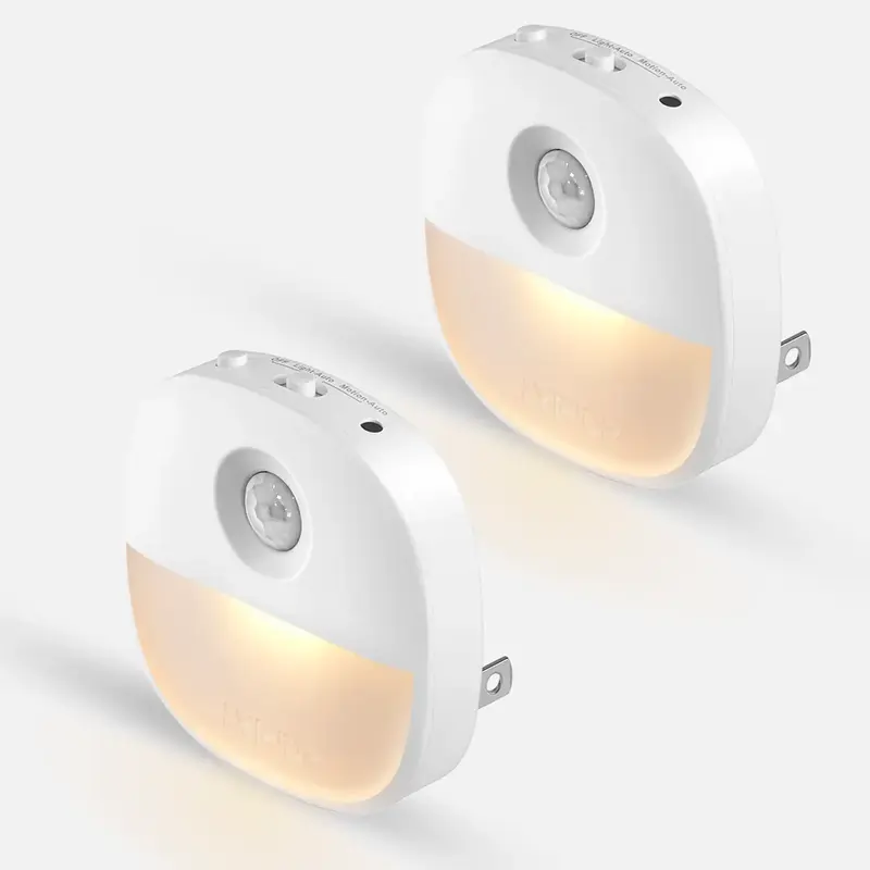 Lyridz Motion Sensor Night Light (2-pack), 1-50lm Dimmable LED Plug into Night Light, Dusk to Dawn Sensor Indoor for Bedroom,...