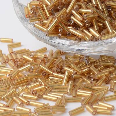 Silver Lined Glass Bugle Beads
