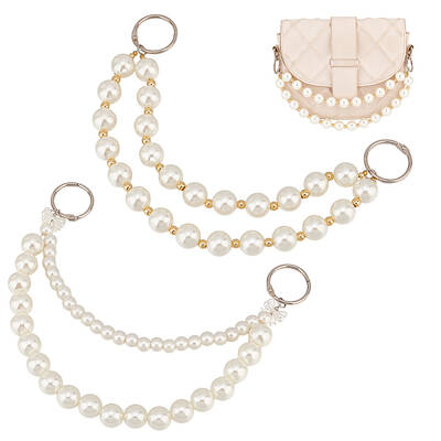 2 Styles Plastic Beads Chain Bag Strap