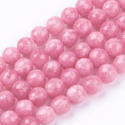 Natural White Jade Bead Strands
