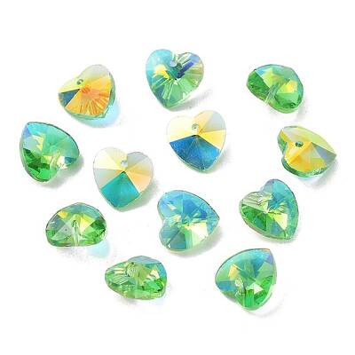 Electroplate Glass Charms