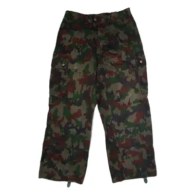 Camouflage Cargo Mens Trousers Grey Regular Straight W32 L28