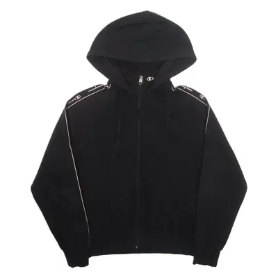 CHAMPION Womens Black Hoodie Full Zip M