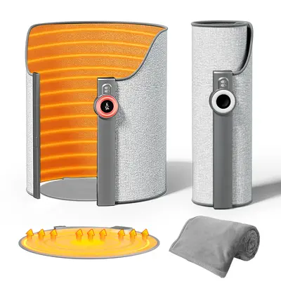 Space Heater Under Desk, Portable Heater for Office and Home, 170W Electric Personal Heater with Heated Floor Mat, Foot & Leg...