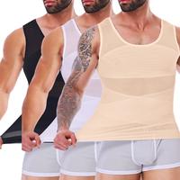 CATTIBOR 2 Pack Men Double Compression Vest,Men Sport Vest Body Shaper Tank Top ,Men Shaping Shirts Sleeveless Shirts For Run...