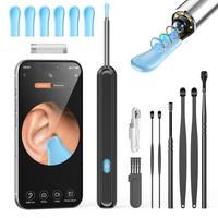Ear Wax Removal Tool, Otoscope with HD Camera, Suitable for adults and children, Kit with 6pcs Set of Metal Ear Spoons and 6 ...