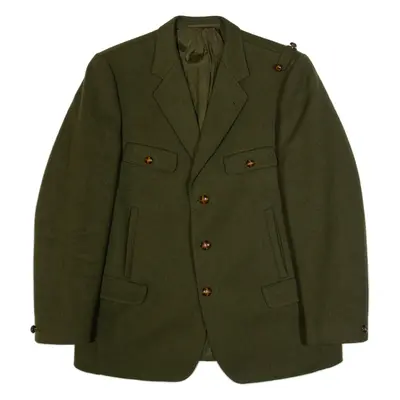 PE-KO Mens Blazer Jacket Green Wool 90s M