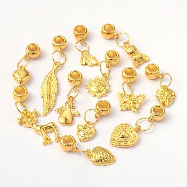 Alloy Large Hole European Beads