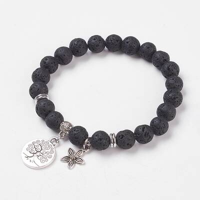 Natural Lava Rock Stretch Bracelets