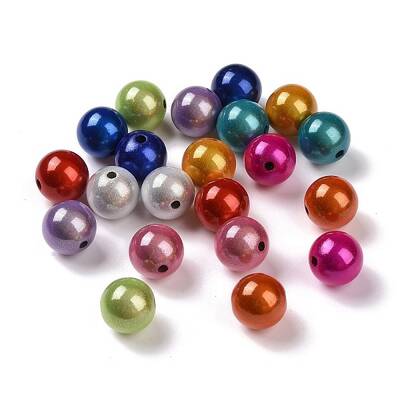 Spray Painted Acrylic Beads