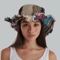 Mushroom Patchwork Hemp Hat with hidden pocket fedorahats