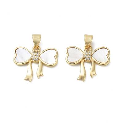 Brass Micro Pave Cubic Zirconia Pendants