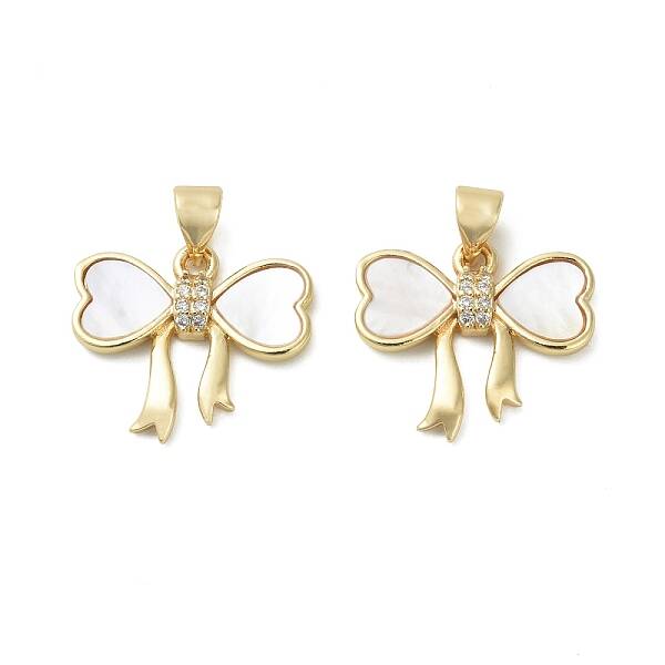 Brass Micro Pave Cubic Zirconia Pendants