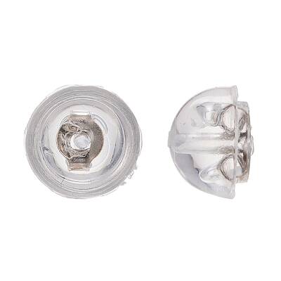 Anti-Tarnish Rhodium Plated 925 Sterling Silver Ear Nuts