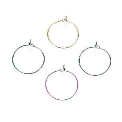 Ion Plating(IP) 316L Surgical Stainless Steel Hoop Earring Findings