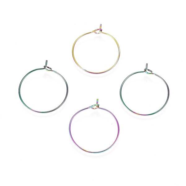 Ion Plating(IP) 316L Surgical Stainless Steel Hoop Earring Findings