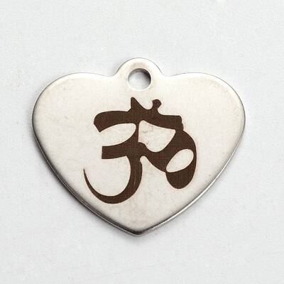 Non-Tarnish 201 Stainless Steel Heart Pendants