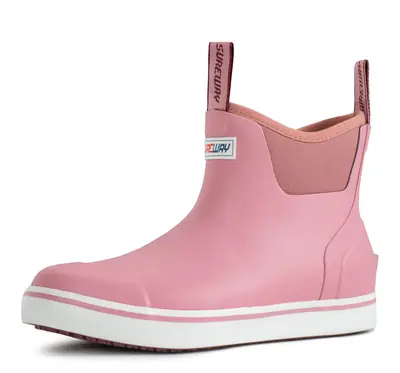 SUREWAY Women's Ankle Fishing Deck Boots for Women,Short Waterproof Neoprene Rubber Rain Boots,Lightweight Garden Work Shoes ...