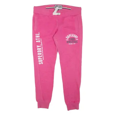SUPERDRY Womens Joggers Pink Tapered L W38 L35