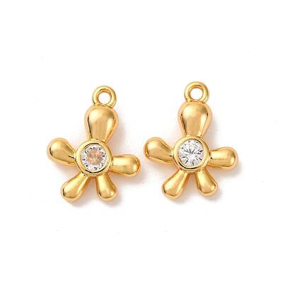 Brass Micro Pave Cubic Zirconia Pendants