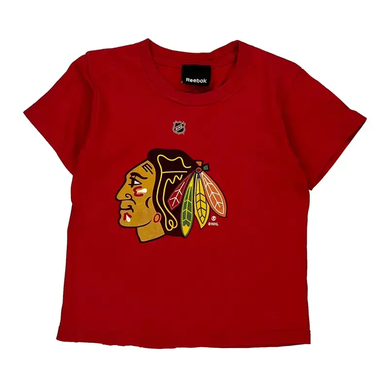 Age 6 - Chicago Blackhawks Reebok Nhl T-Shirt - Small Red Cotton
