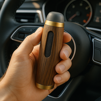 Walnut/Beech Wood Car Ashtray – Keep It Clean on the Road – Detachable, No-Spill, 3-Size Fit, Compact for Everyday Drivin...