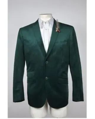Mens Green Velvet Blazer