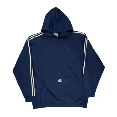 Adidas Hoodie - Large Navy Cotton