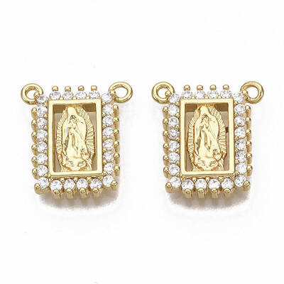 Brass Micro Pave Cubic Zirconia Pendants