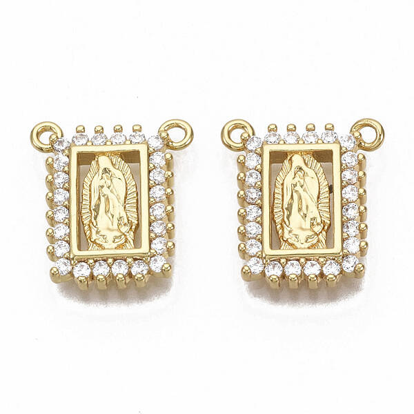 Brass Micro Pave Cubic Zirconia Pendants