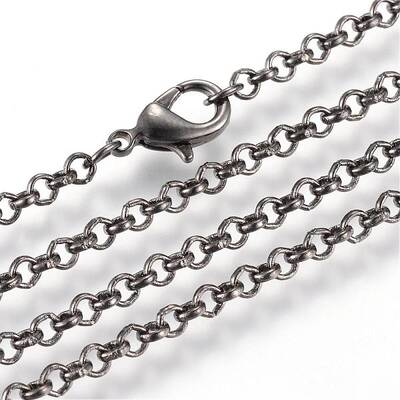 Iron Rolo Chains Necklace Making