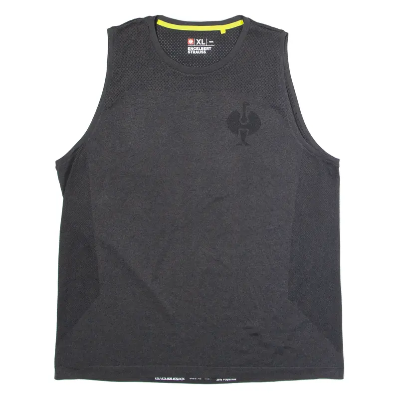 ENGELBERT STRAUSS Mens Vest Black Sleeveless Crew Neck XL
