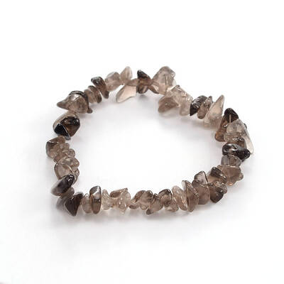 Chips Natural Smoky Quartz Beaded Stretch Bracelets
