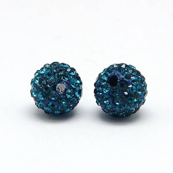 Polymer Clay Rhinestone Beads