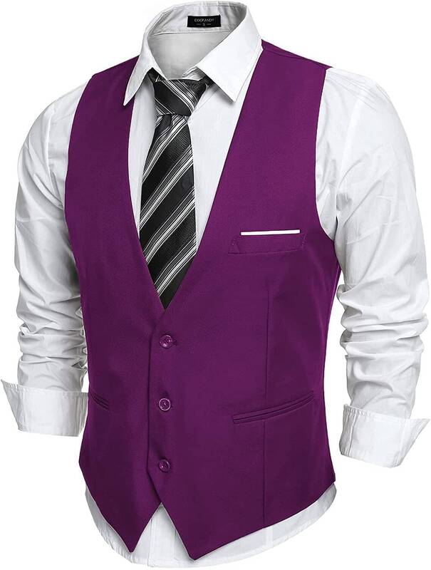 Slim Fit Jacket Vest (US Only), Purple / L