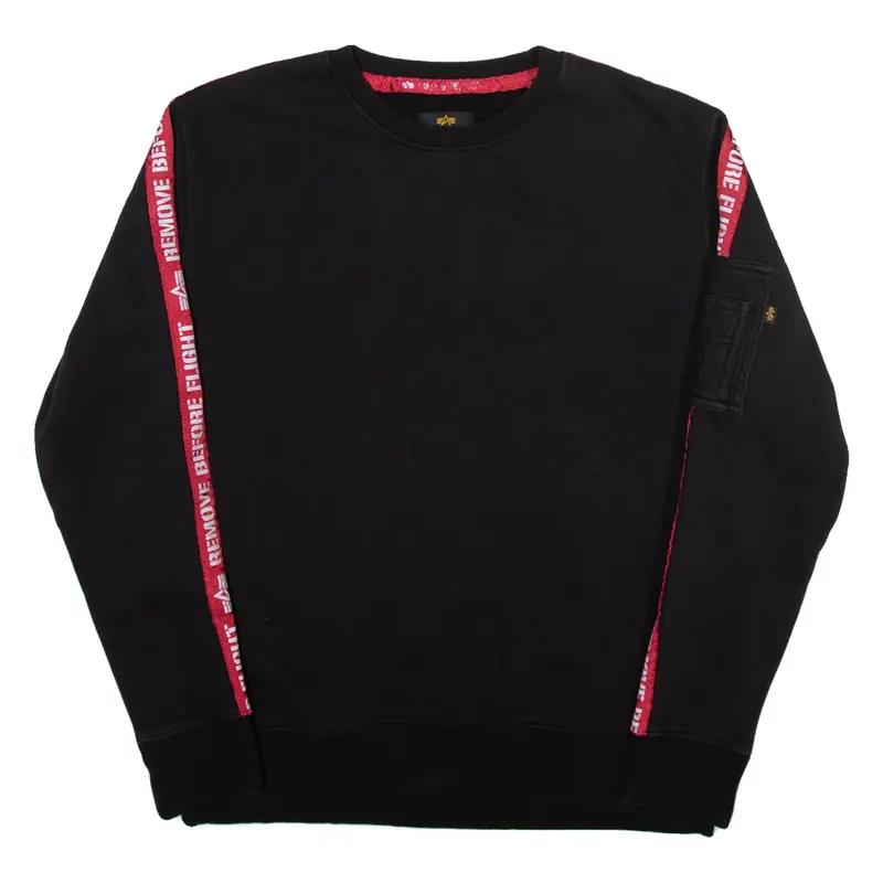 ALPHA INDUSTRIES Mens Sweatshirt Black M