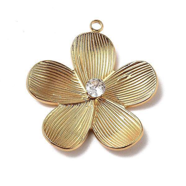 304 Stainless Steel Rhinestone Pendants