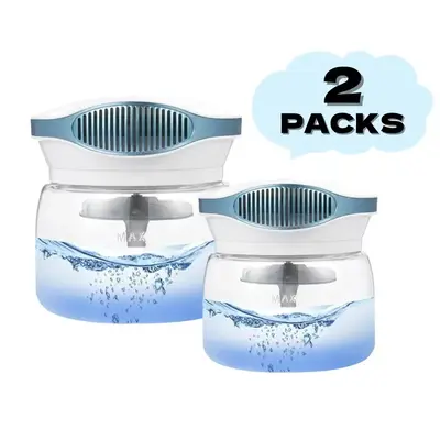 2 Packs Air Purifiers with LED Lights for Bedroom, Humidifier Room Appliances, Water Filter Air Purifier for Home, Aroma Diff...