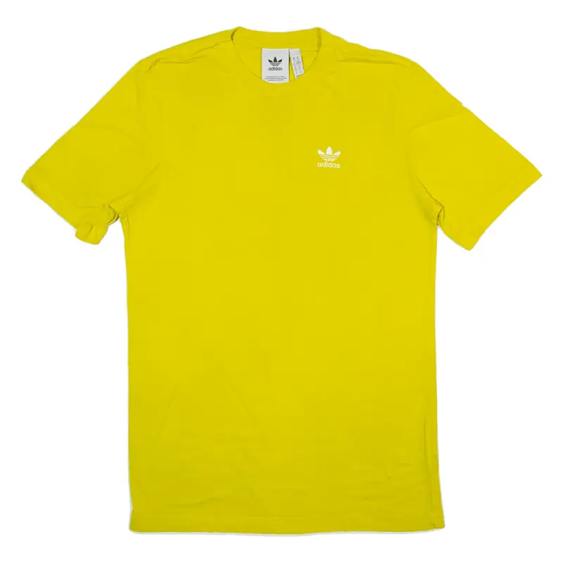 ADIDAS T-Shirt Yellow Short Sleeve Mens XS